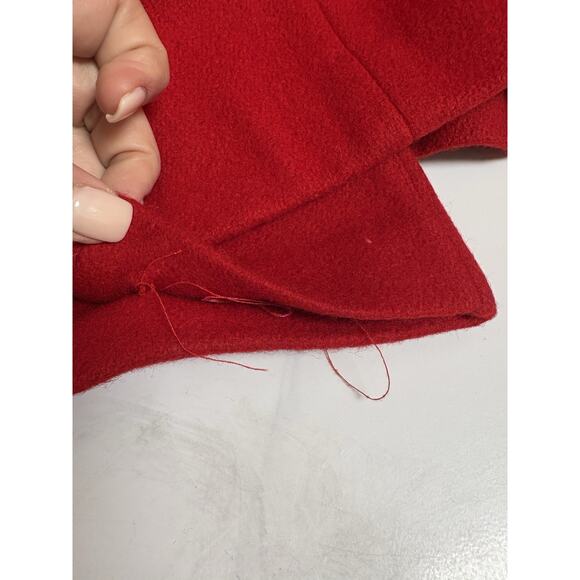 Vintage Herman Kay Women’s Red Wool Blend Coat Size 12 Button Front Pockets - Picture 5 of 5